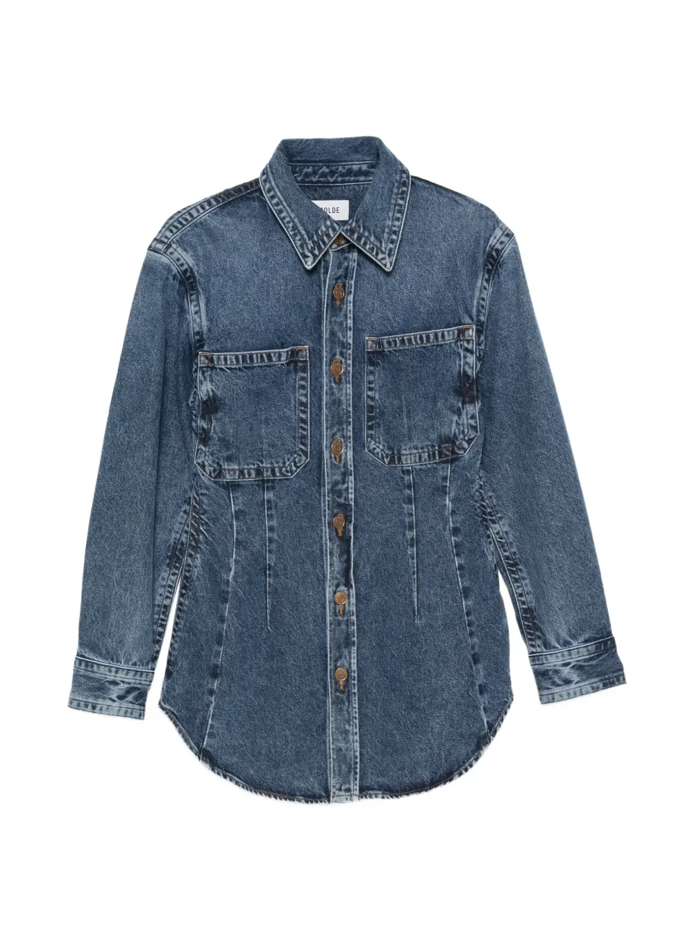 AGOLDE Wilma panelled denim shirt