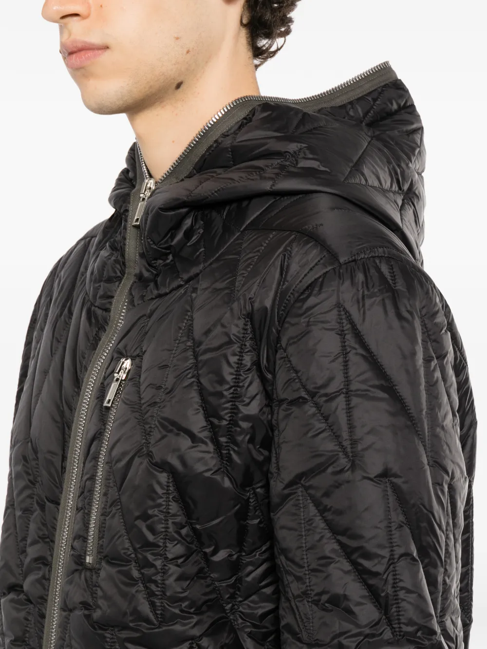 Rick Owens Gevoerd jack met capuchon Zwart