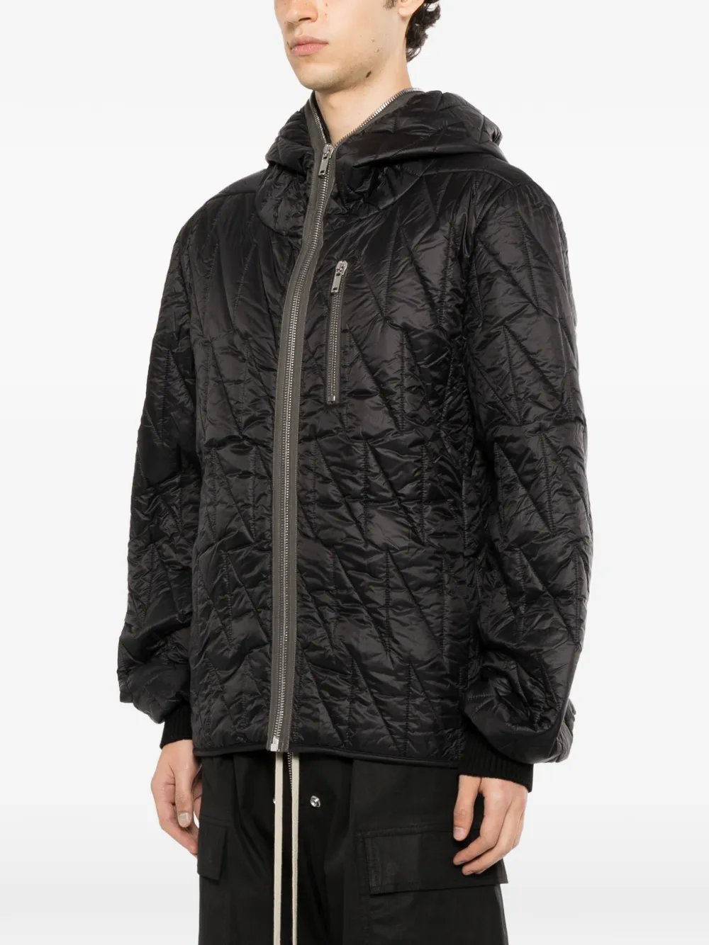 Rick Owens Gevoerd jack met capuchon Zwart