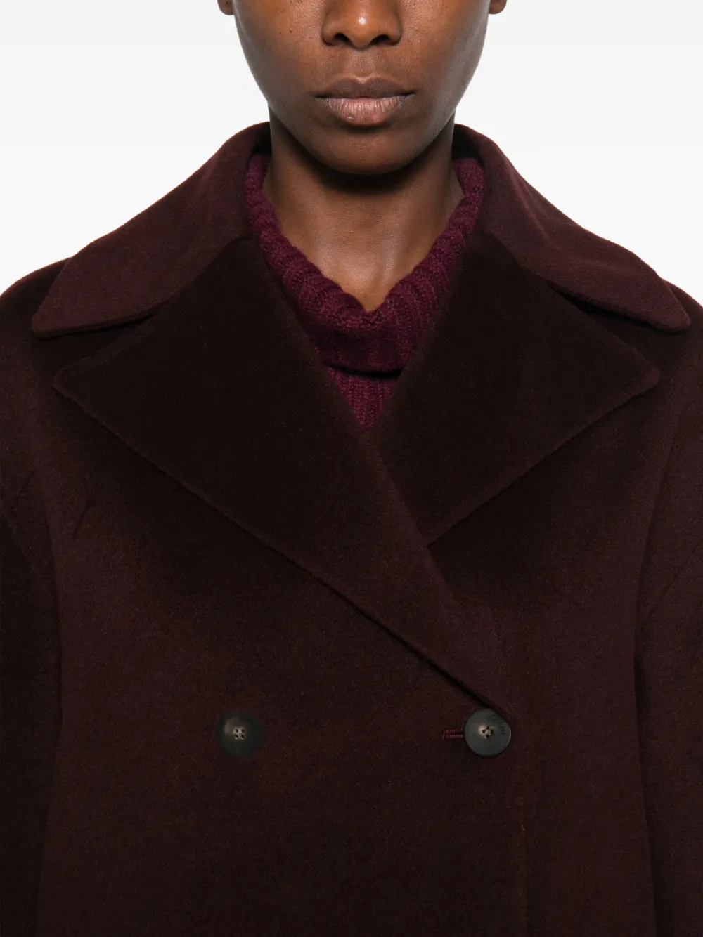 JOSEPH Flavia double-breasted peacoat Rood