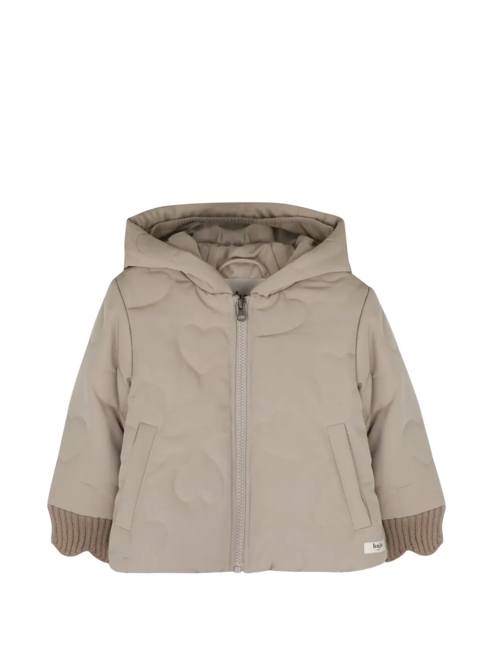 BAJE STUDIO Amira heart-quilted hooded jacket - Toni neutri