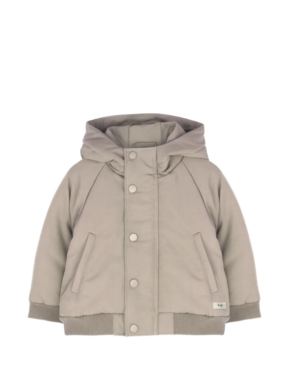 BAJE STUDIO Miller hooded press-stud jacket - Toni neutri