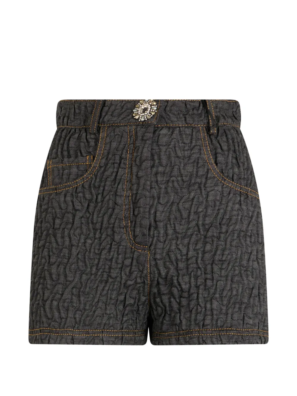 Moschino high-waisted five-pocket shorts - Grigio