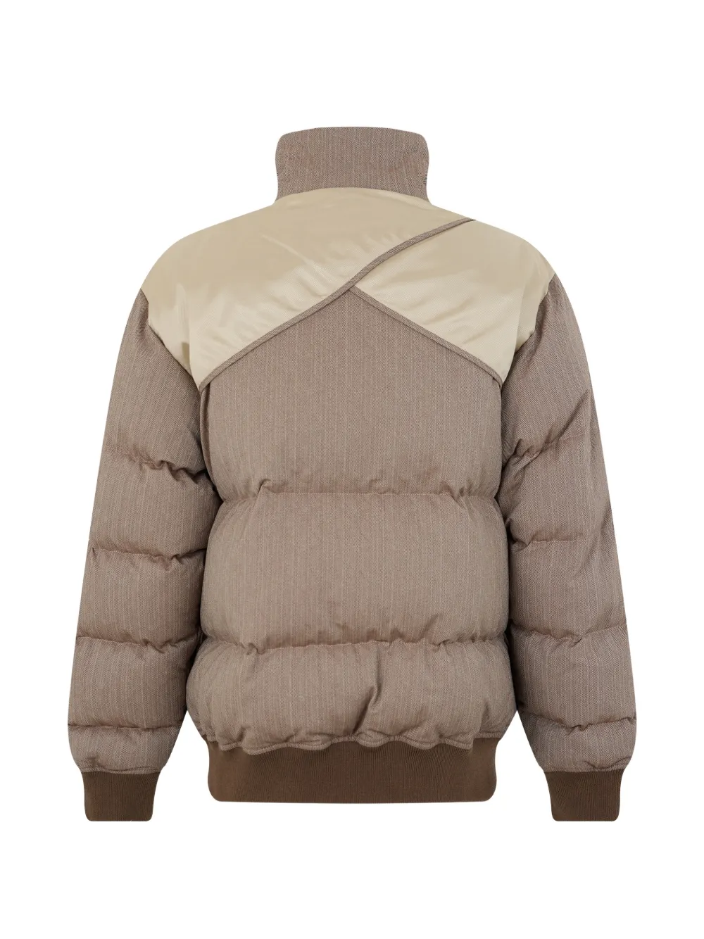 Moschino Gewatteerd jack met logopatch Bruin