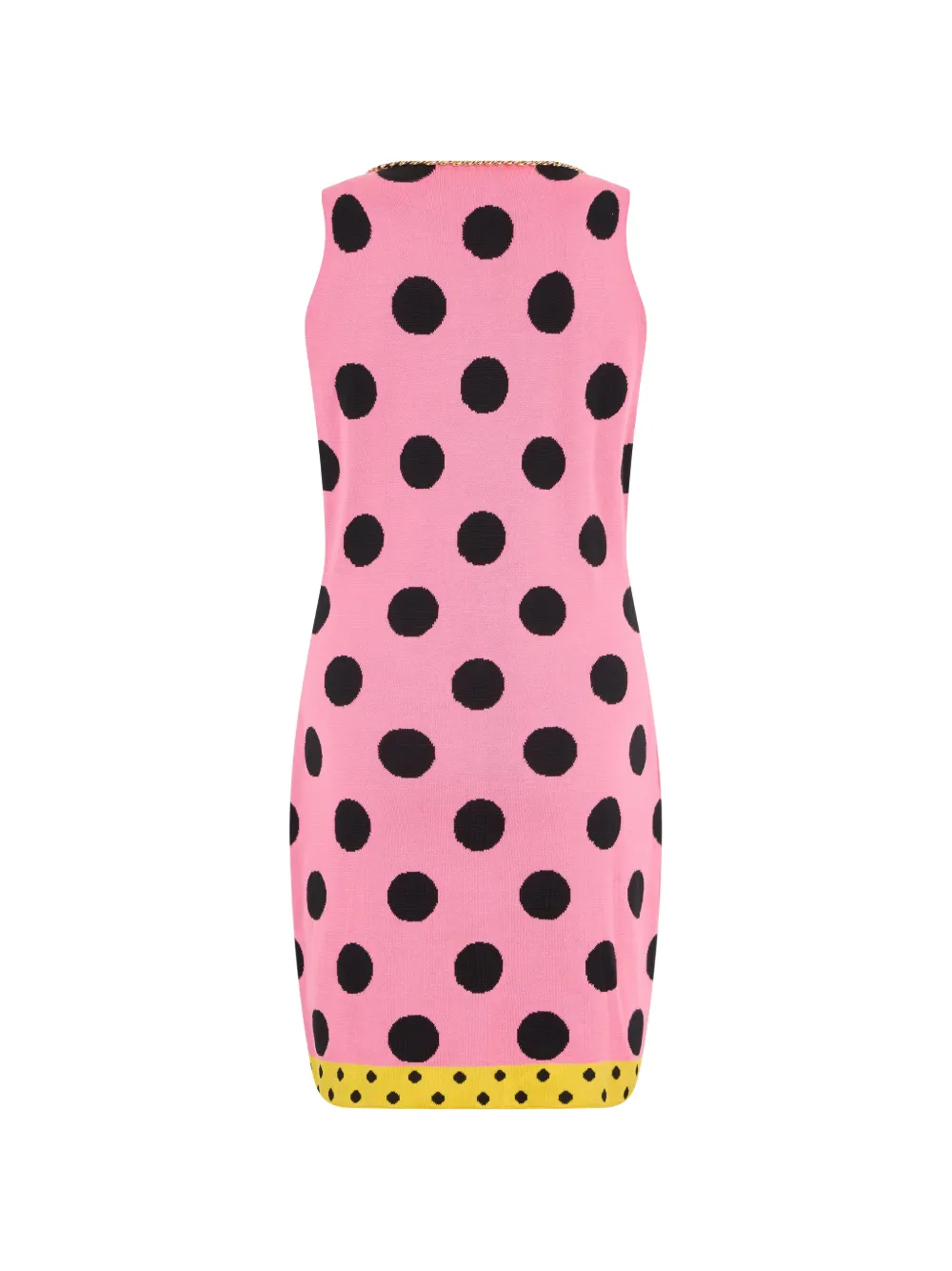 Moschino polka-dot logo-chain mini dress Roze