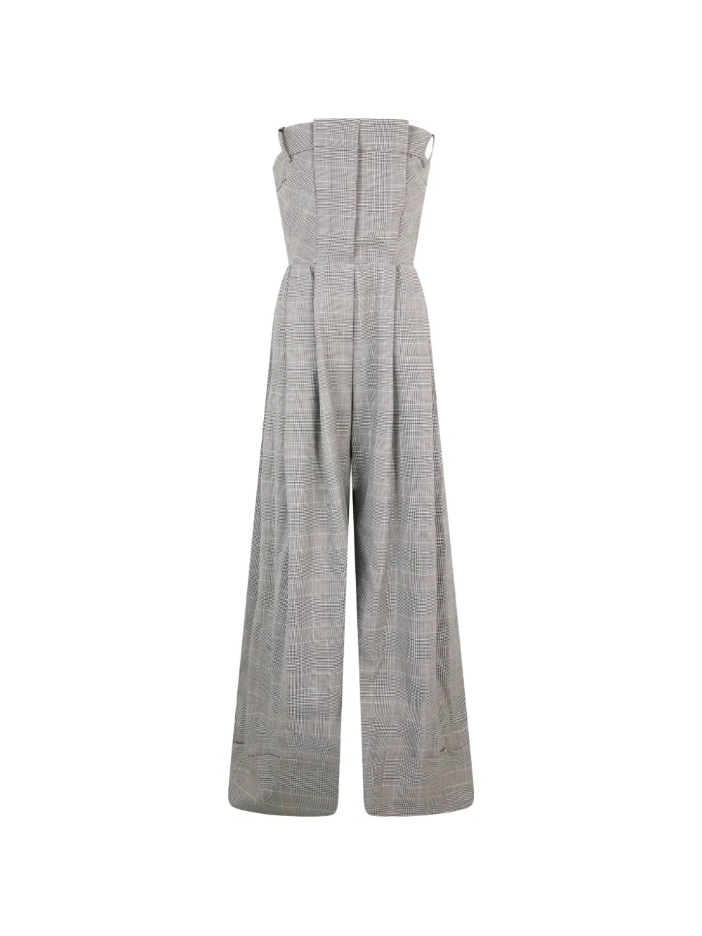 Moschino check-pattern strapless jumpsuit