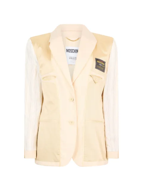 Moschino logo-patch blazer