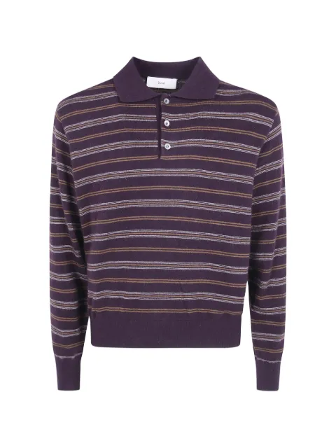 DUNST striped polo-collar sweater