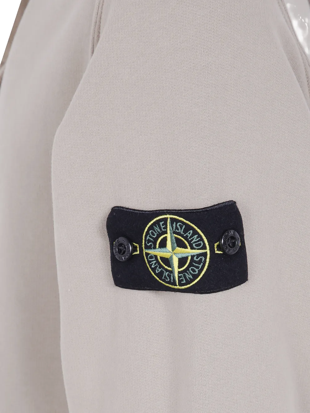 Stone Island 6100067 hoodie van geborsteld biologisch katoenen fleece Beige
