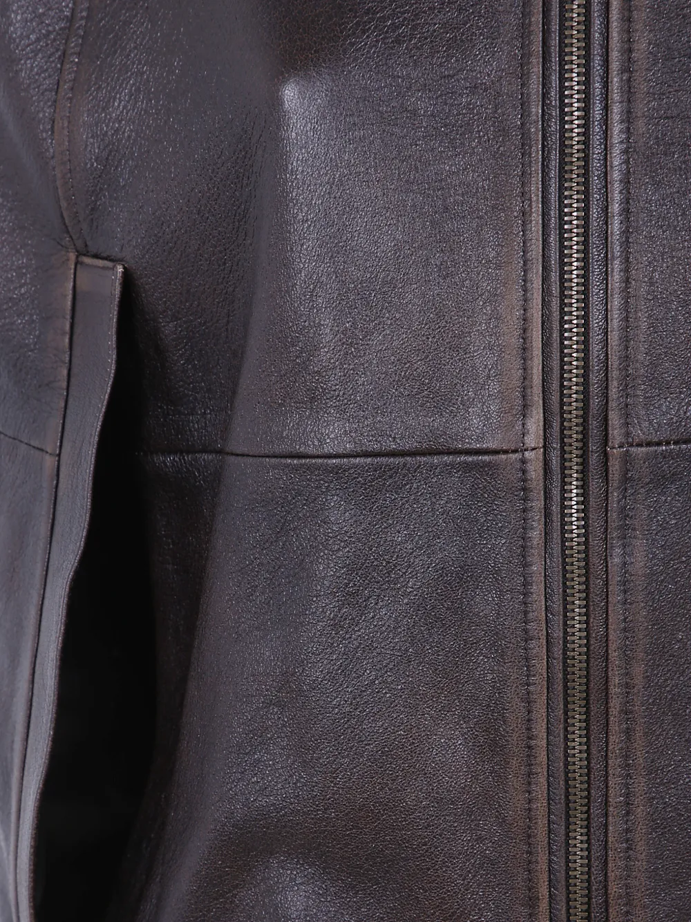 7 For All Mankind Leren cape met rits Bruin