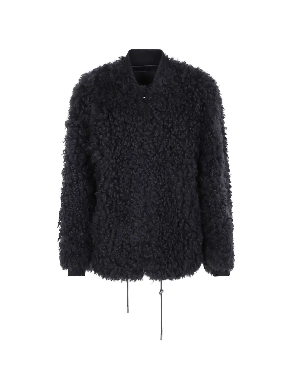 Drhope Shearling Long Sleeves Jacket In Black