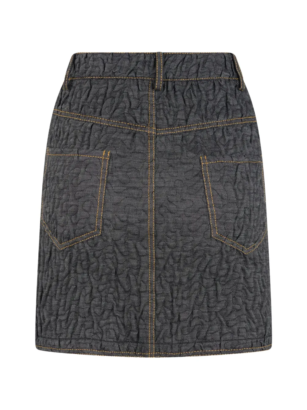 Moschino Gewatteerde mini-rok met verfraaide knoop Grijs