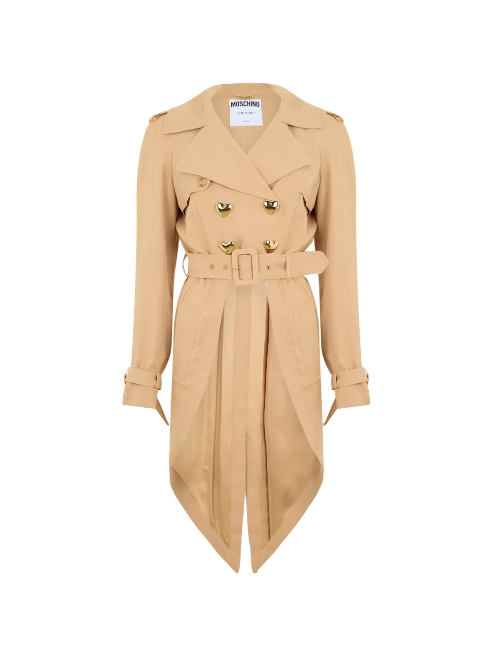 Moschino double-breasted heart-button coat · 40