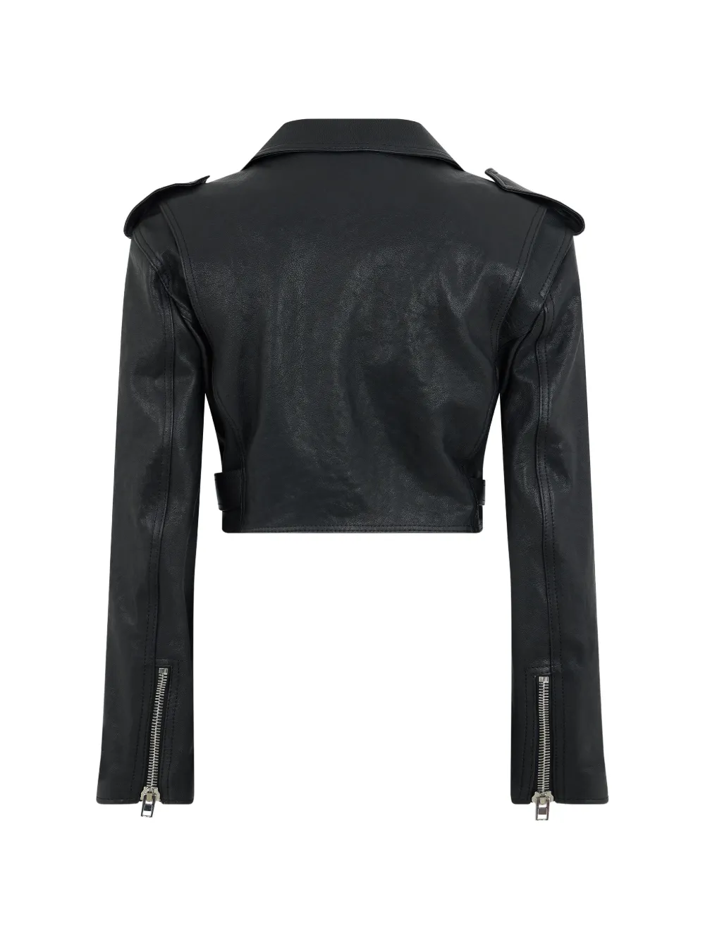 Moschino Cropped bikerjack Zwart