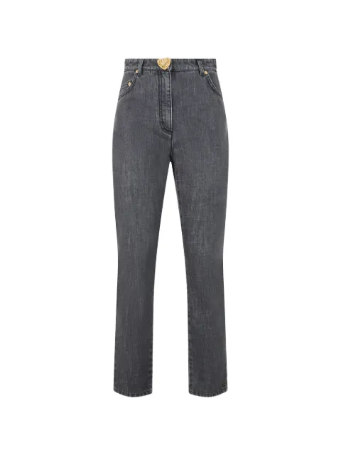 Moschino heart-button straight-leg jeans