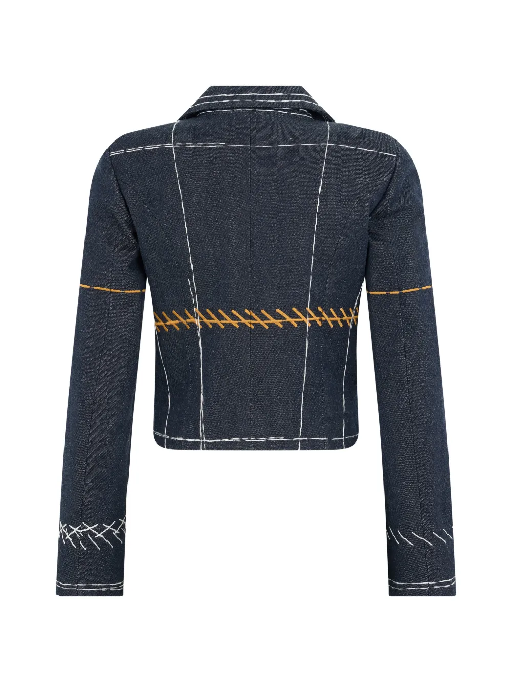 Moschino Cropped blazer met contrasterende stiksels Blauw