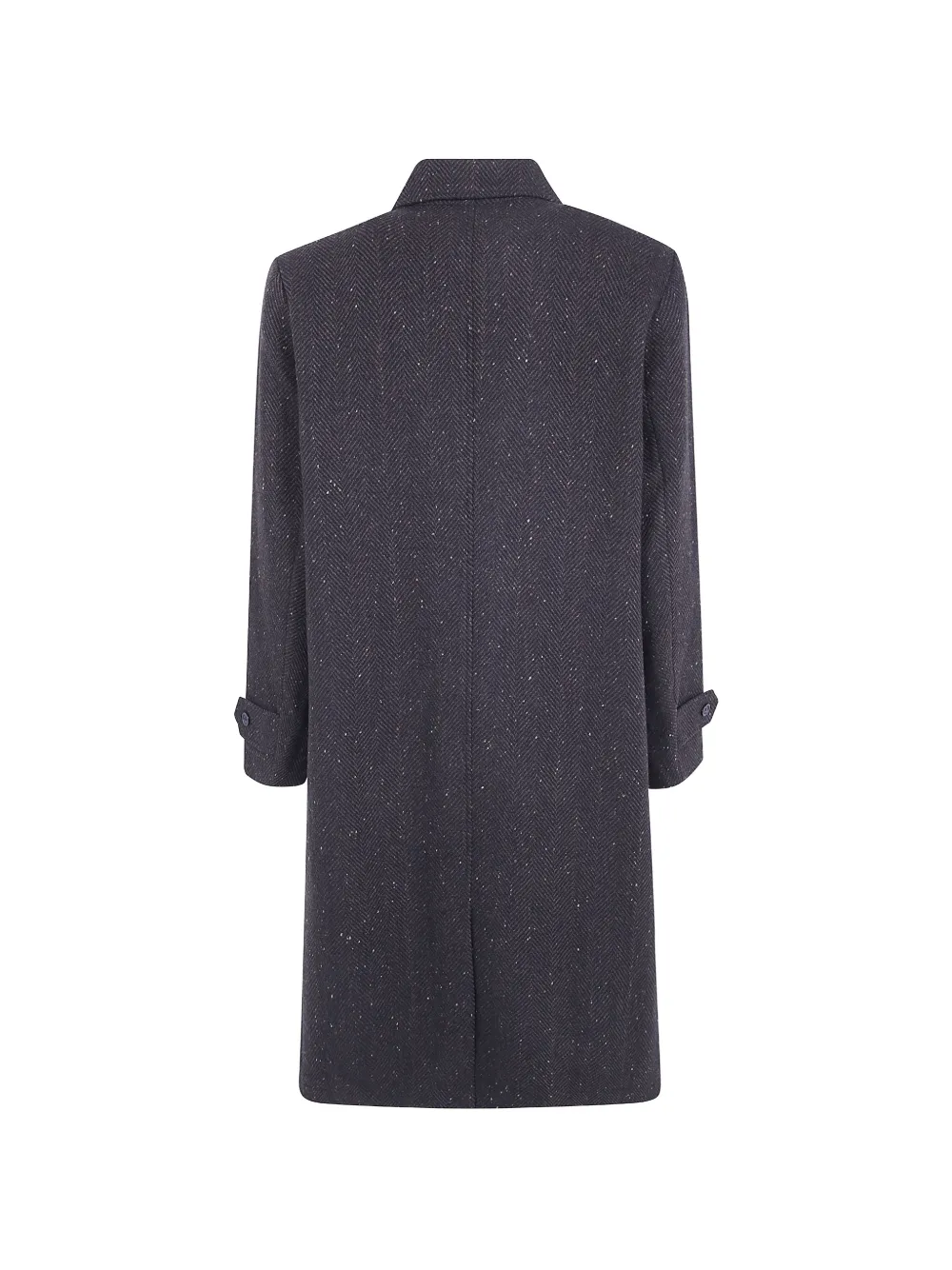 Les Deux Oversized jas met visgraatpatroon Bruin