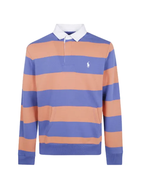 Polo Ralph Lauren striped embroidered-logo polo shirt