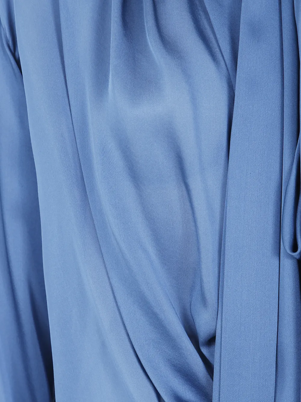 Balmain pussy-bow draped silk blouse Blauw