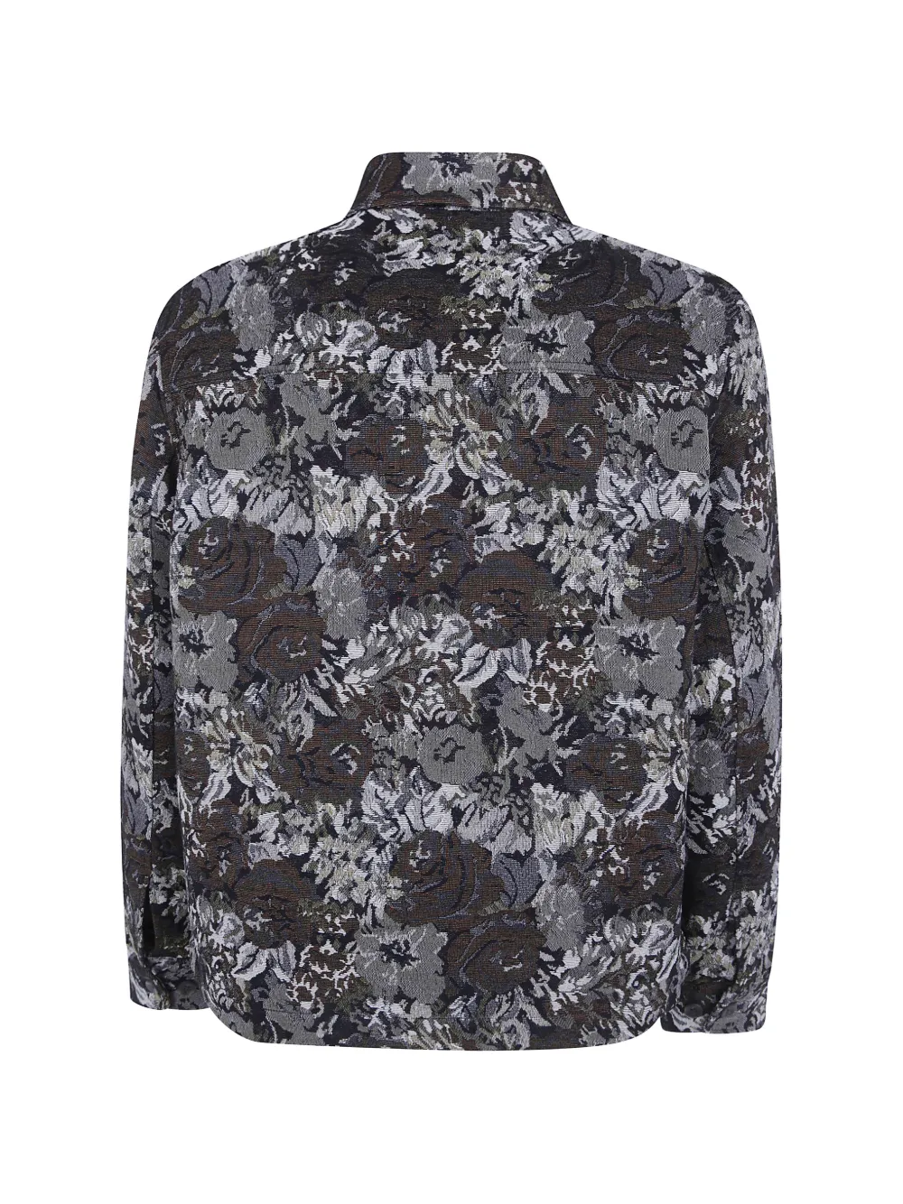 Les Deux Shirtjack met bloemjacquard Bruin