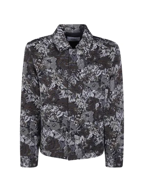 Les Deux floral-jacquard shirt jacket