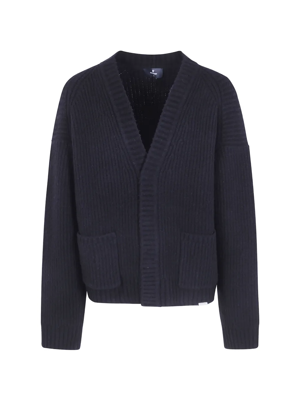 Represent ribbed-knit wool cardigan - Black