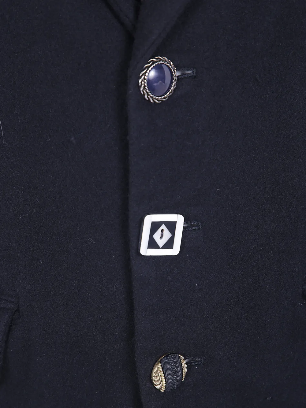 Junya Watanabe MAN mismatched-button blazer Blauw