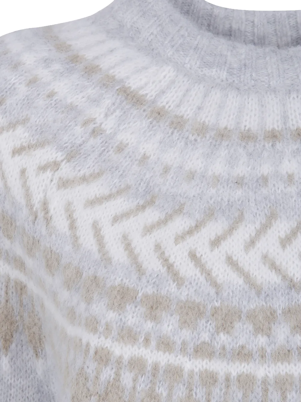 Barbour Annete gebreide Fair Isle-trui Grijs