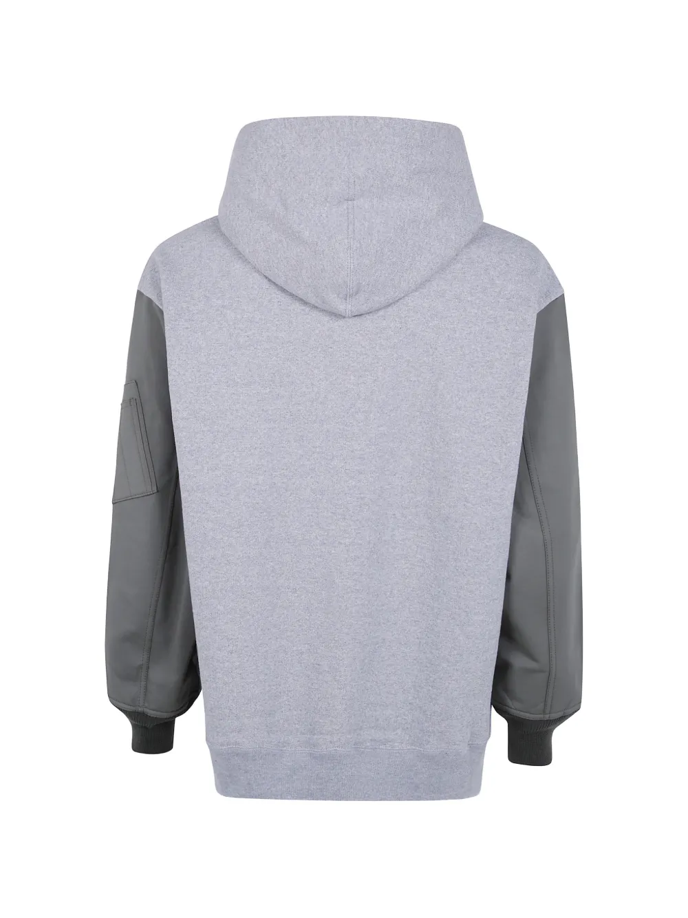 Comme des Garçons Homme Hoodie met ritszak en vlakken Grijs