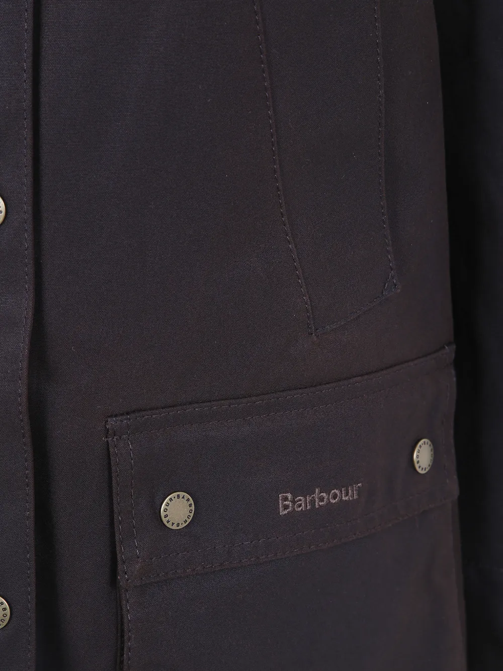Barbour Oversized parka met ribfluwelen kraag Zwart