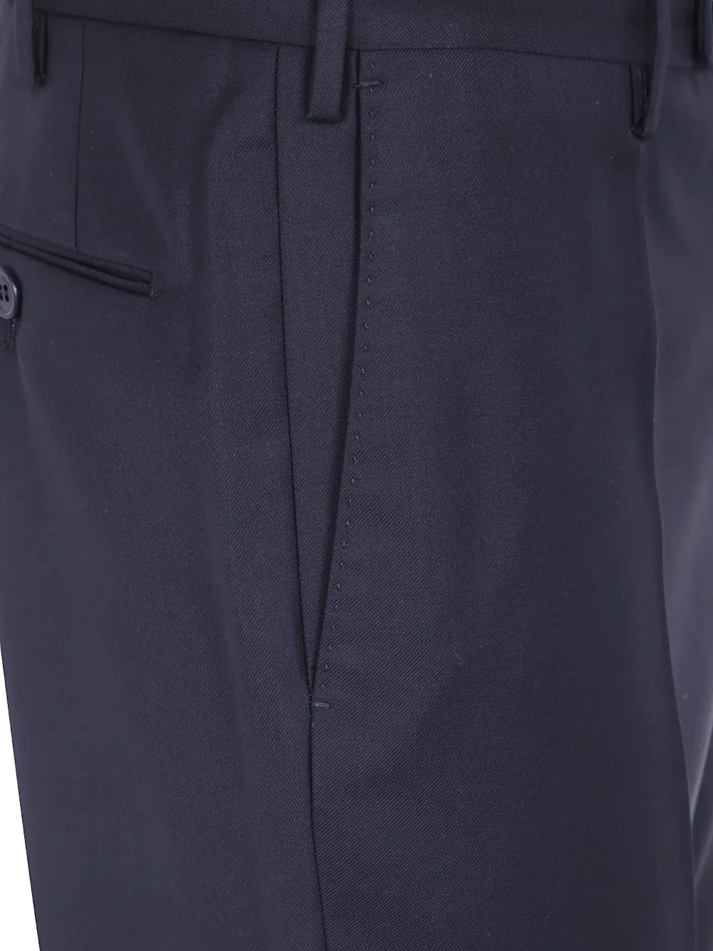 Incotex Chino van scheerwol Blauw