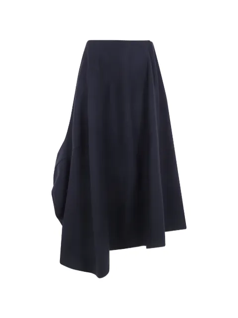 Comme Des Garçons asymmetric draped midi skirt