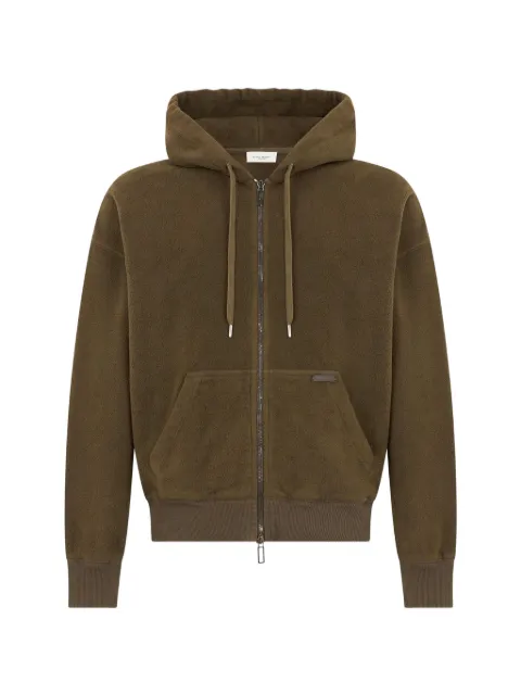 Paolo Pecora washed cotton loose fit zip-up hoodie
