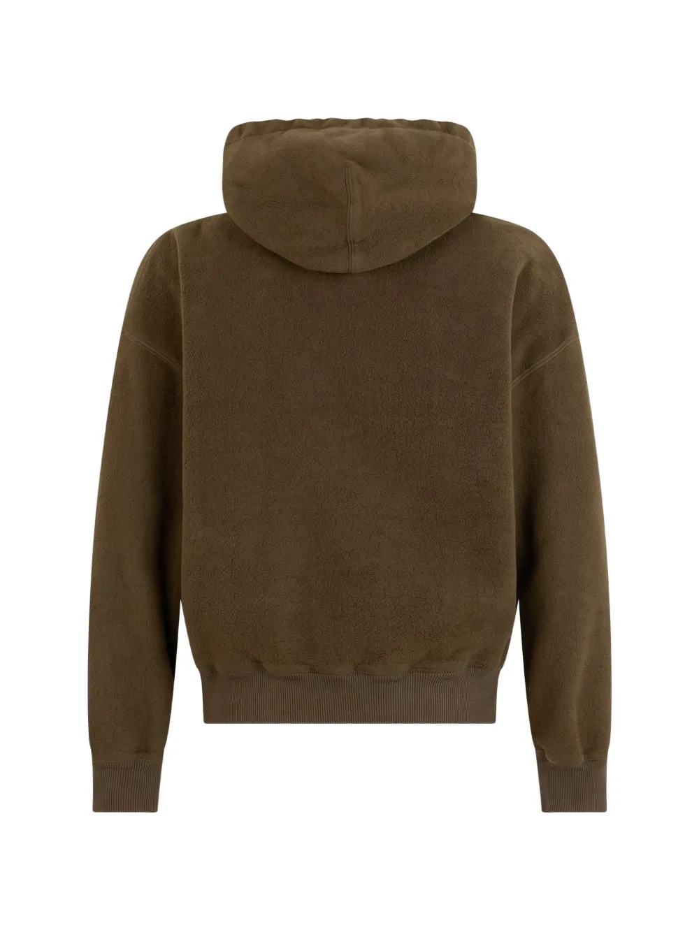 Paolo Pecora Ruimvallende hoodie van gewassen katoen met rits Bruin