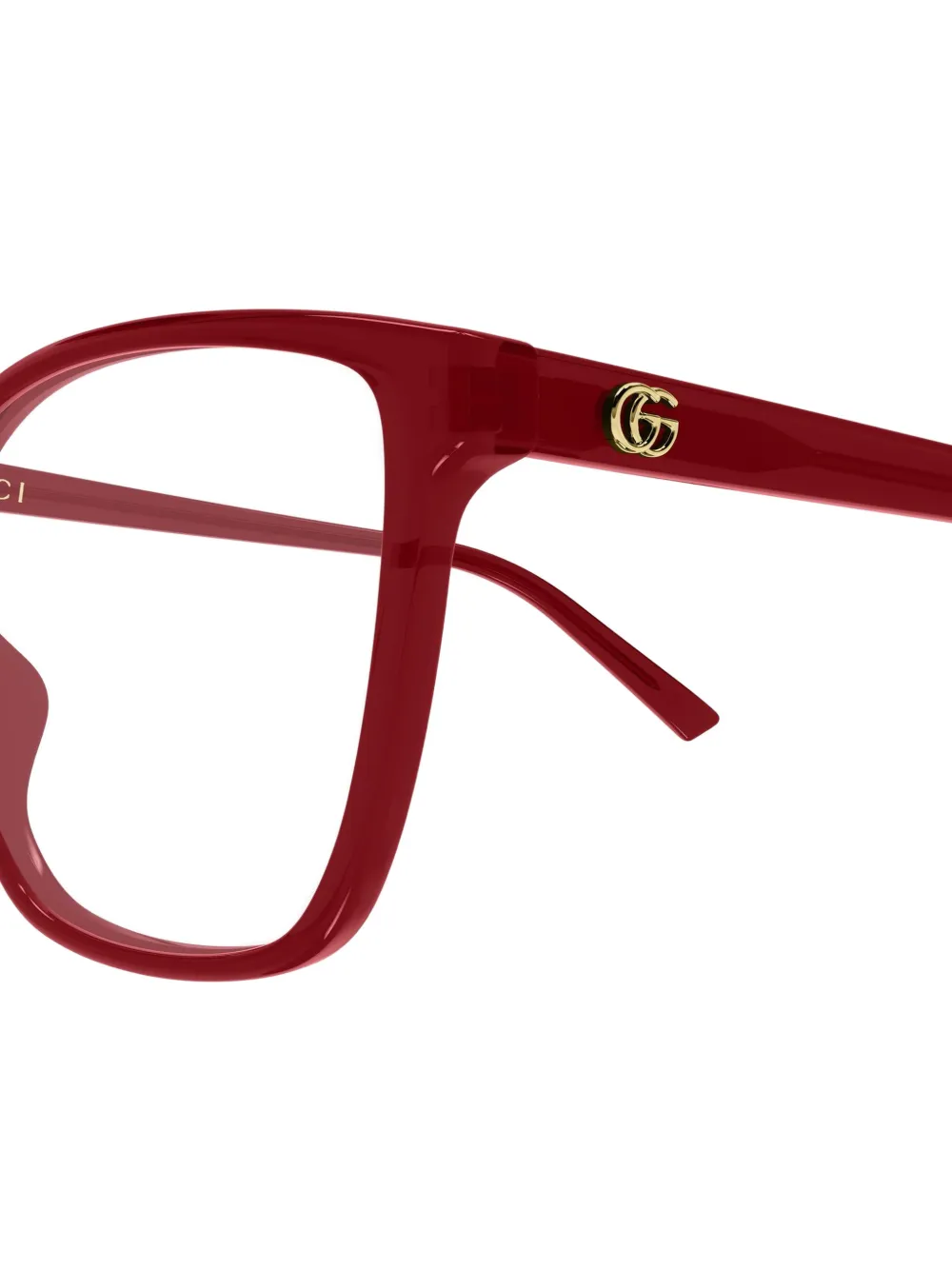 Gucci Eyewear Zonnebril met cat-eye montuur Rood