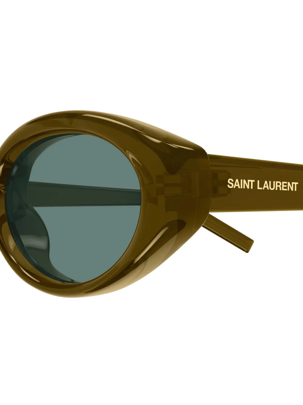 Saint Laurent Eyewear SL 567 Plump oval-frame sunglasses Bruin