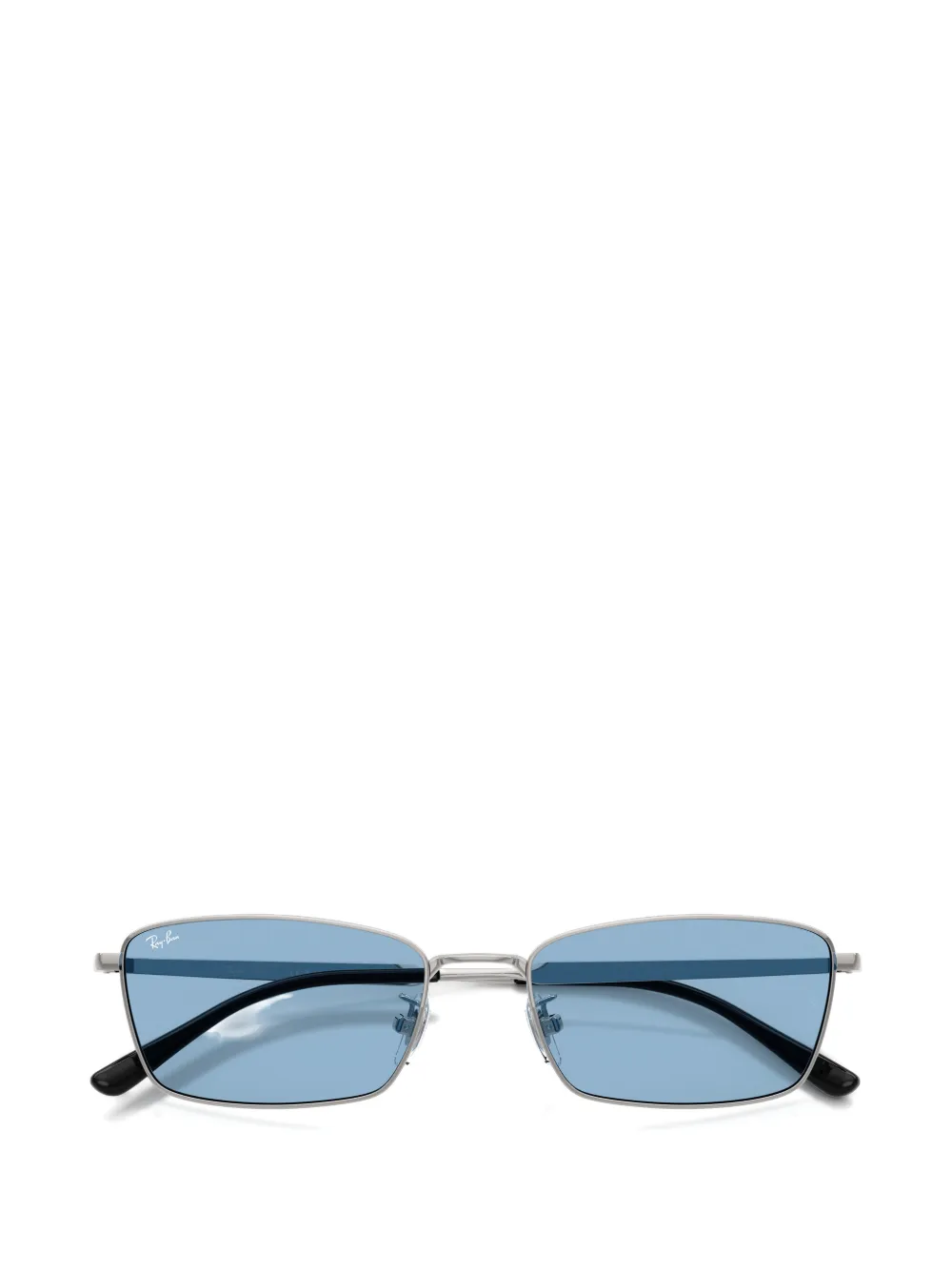 Ray-Ban Titanium zonnebril met rechthoekig montuur Zilver