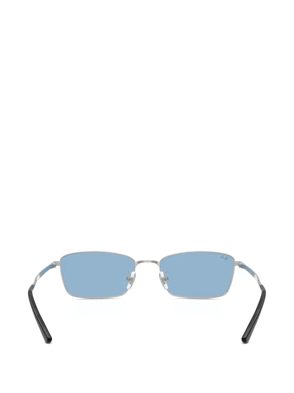 Ray-Ban Titanium zonnebril met rechthoekig montuur Zilver