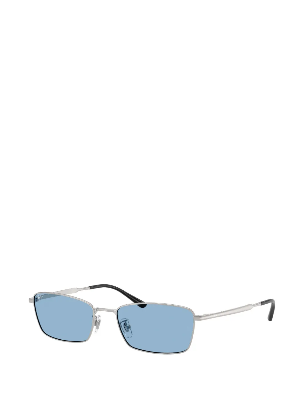 Ray-Ban Titanium zonnebril met rechthoekig montuur Zilver