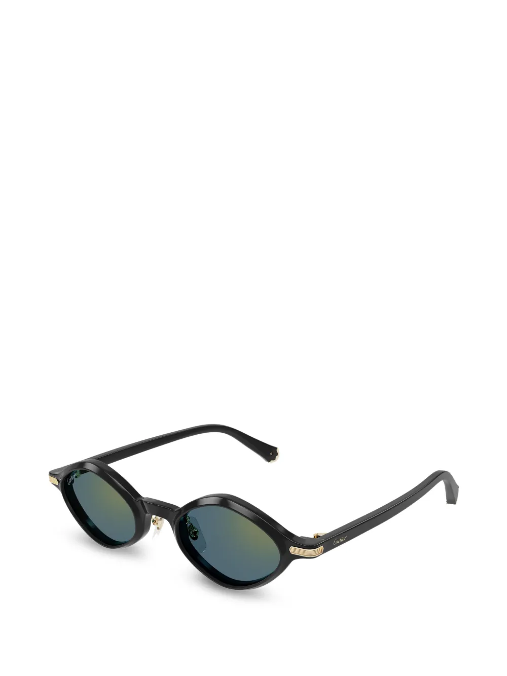 Cartier Eyewear Sonnenbrille mit geometrischem Gestell - Schwarz