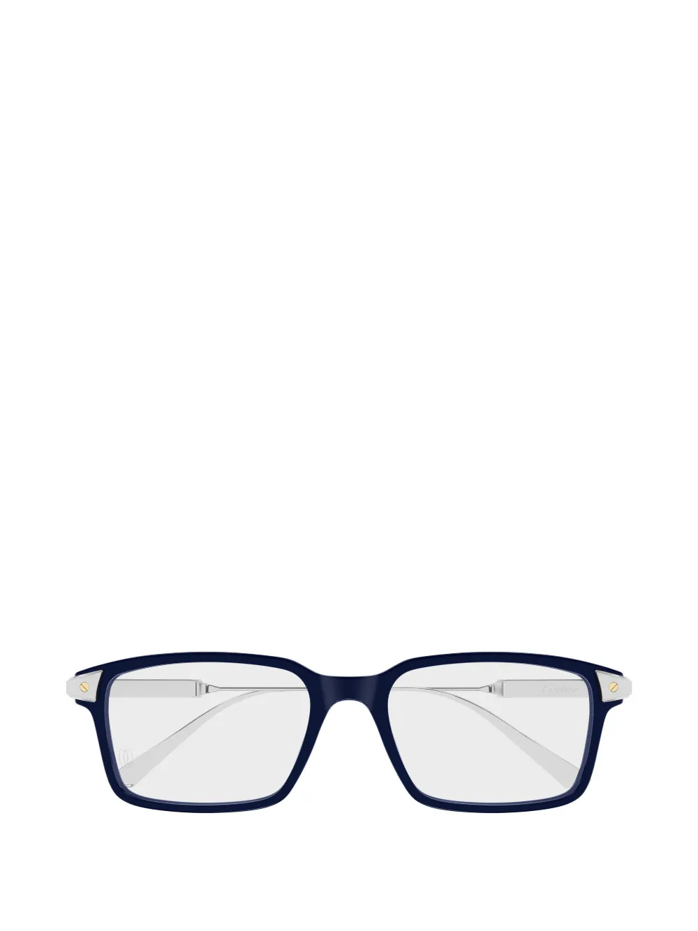 Cartier Eyewear Santos rectangle-frame glasses - Silber