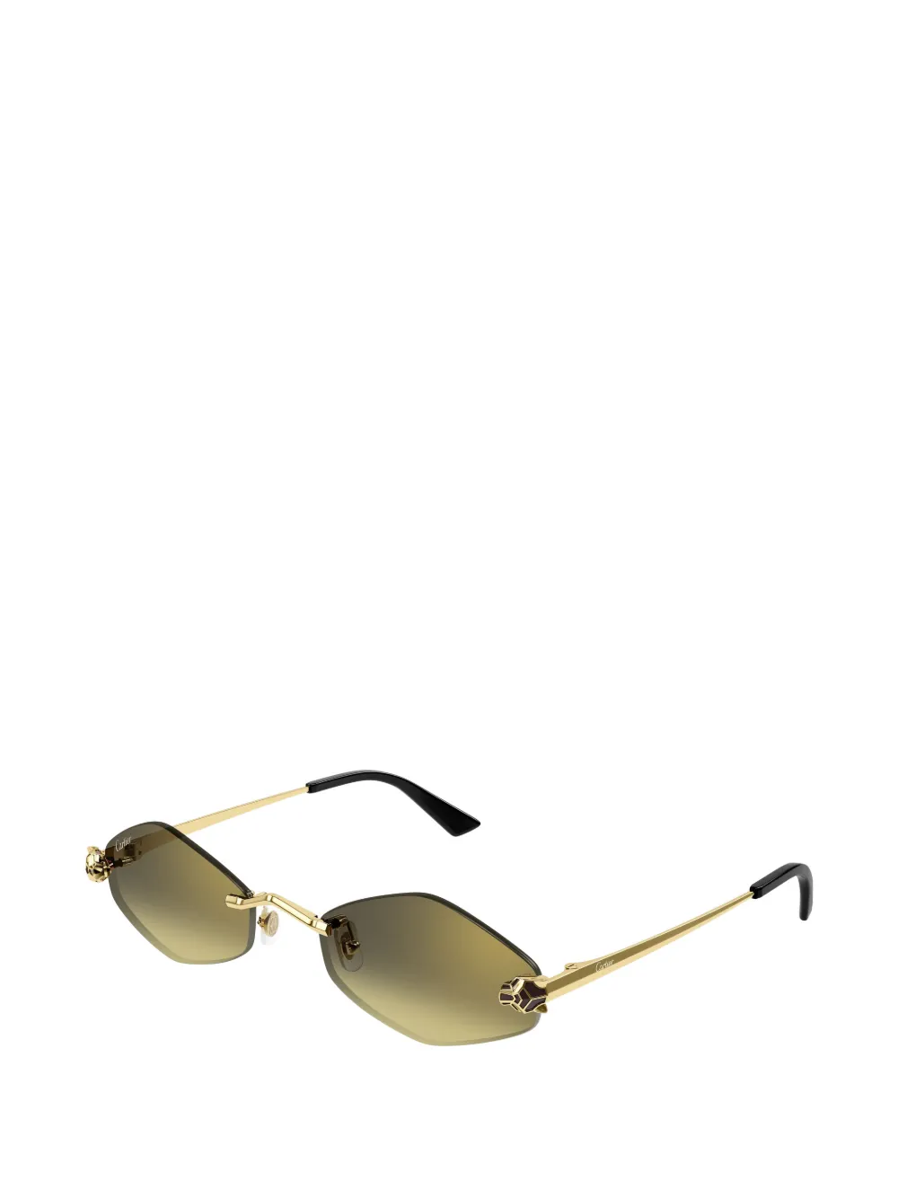Cartier Eyewear Panthère geometric-frame sunglasses - Oro