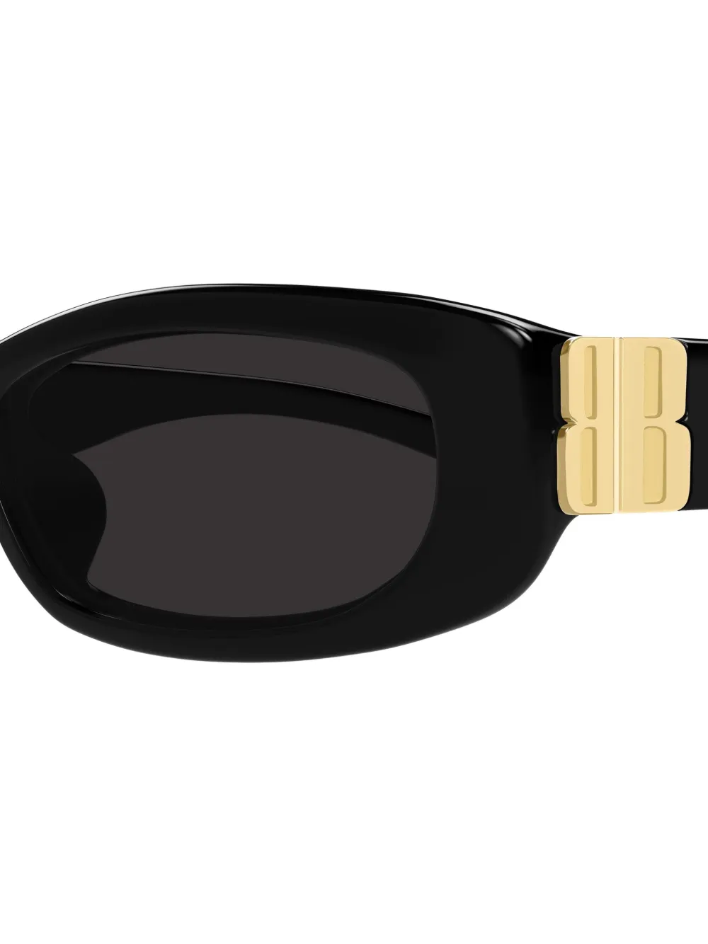 Balenciaga Eyewear Cosmo logo-plaque rectangle-frame sunglasses Zwart
