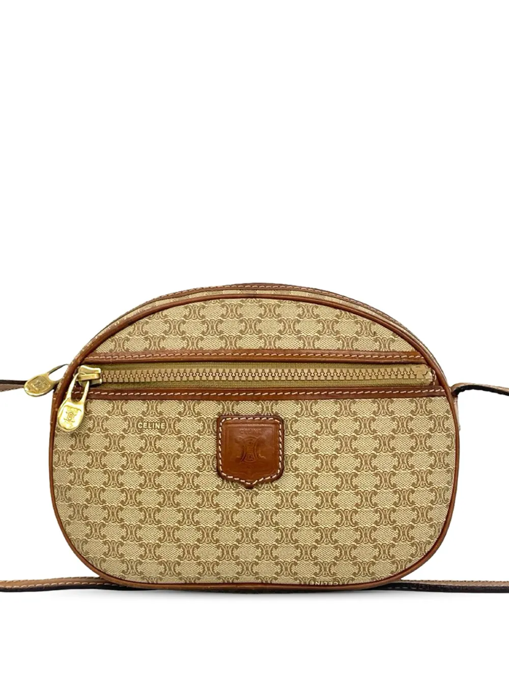 Celine Pre-Owned 2008 Macadam Coated Canvas crossbody bag - Neutrals