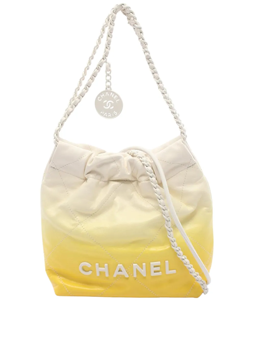 CHANEL Pre-Owned 2016 Mini Shiny Calfskin 22 Handbag satchel - Toni neutri