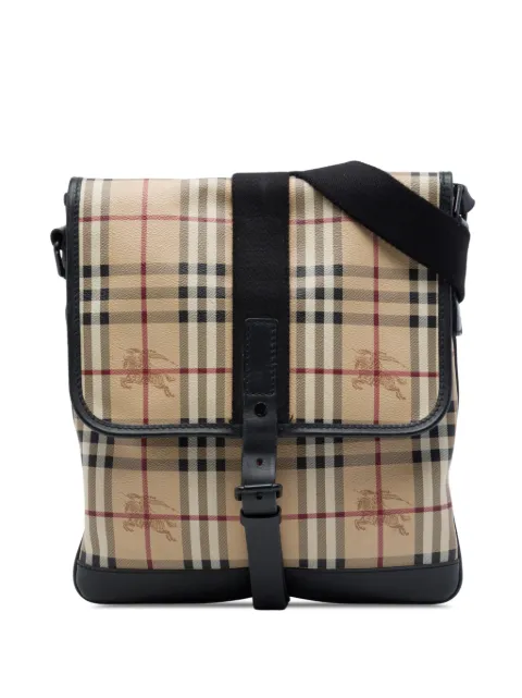 Burberry Pre-Owned bolsa crossbody de lona Haymarket Check 2000-2017