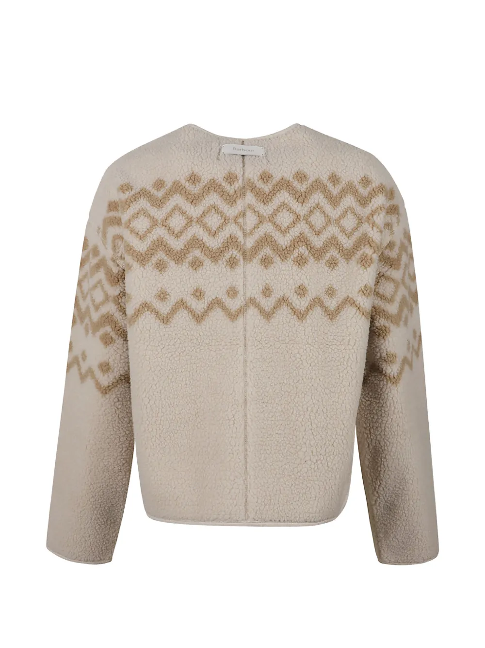 Barbour Ferrisdale Fair Isle fleece jacket Beige