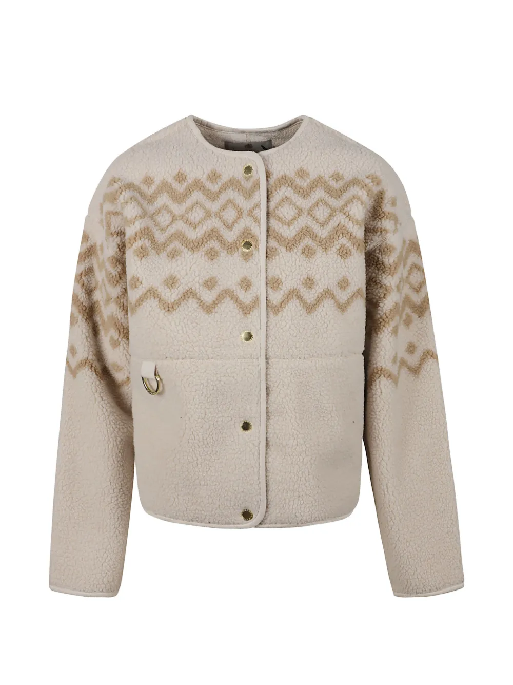 Barbour Ferrisdale Fair Isle fleece jacket - Nude