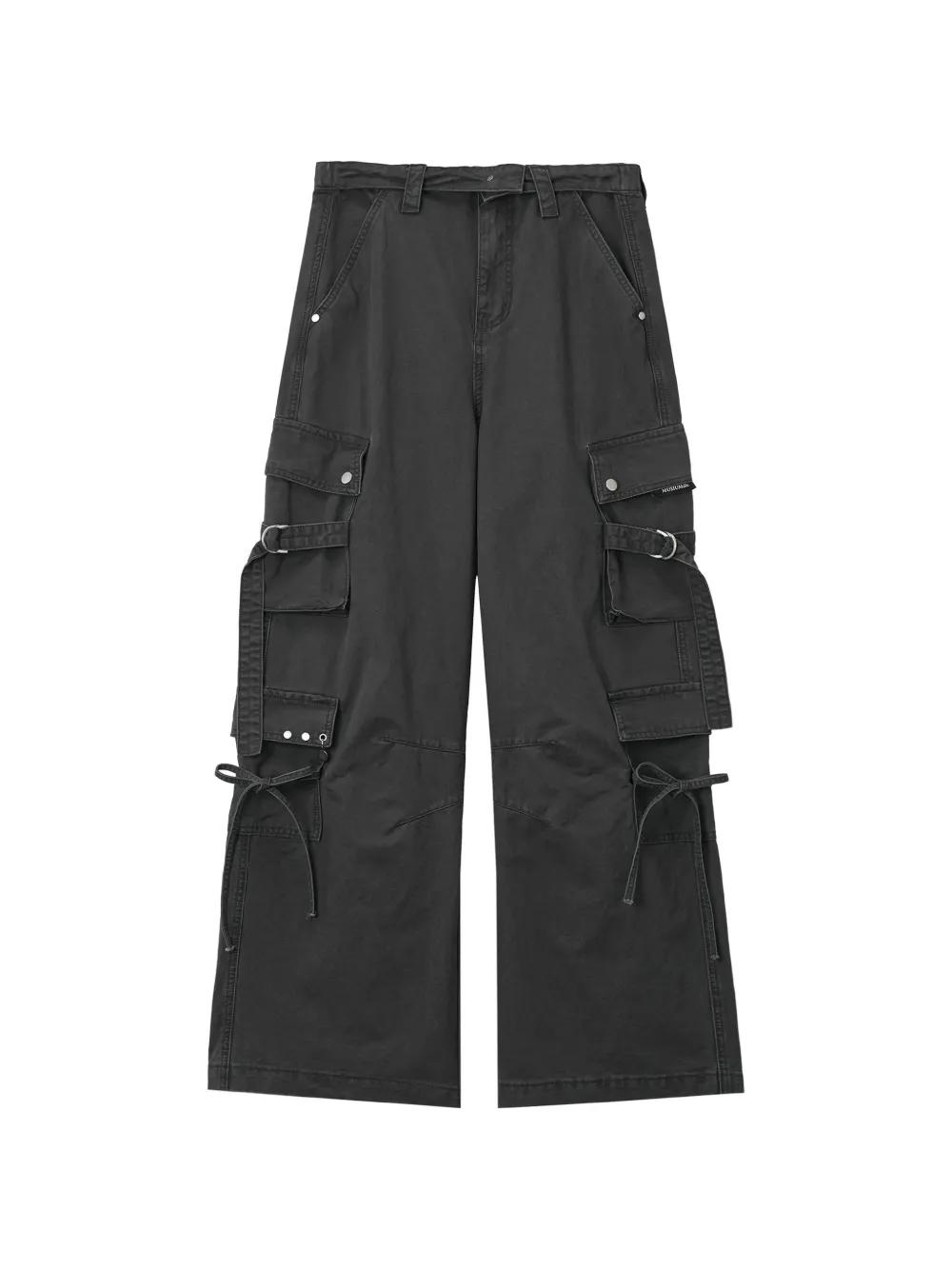 Musium Div. Multi-pocket Wide-leg Cargo Pants In Black