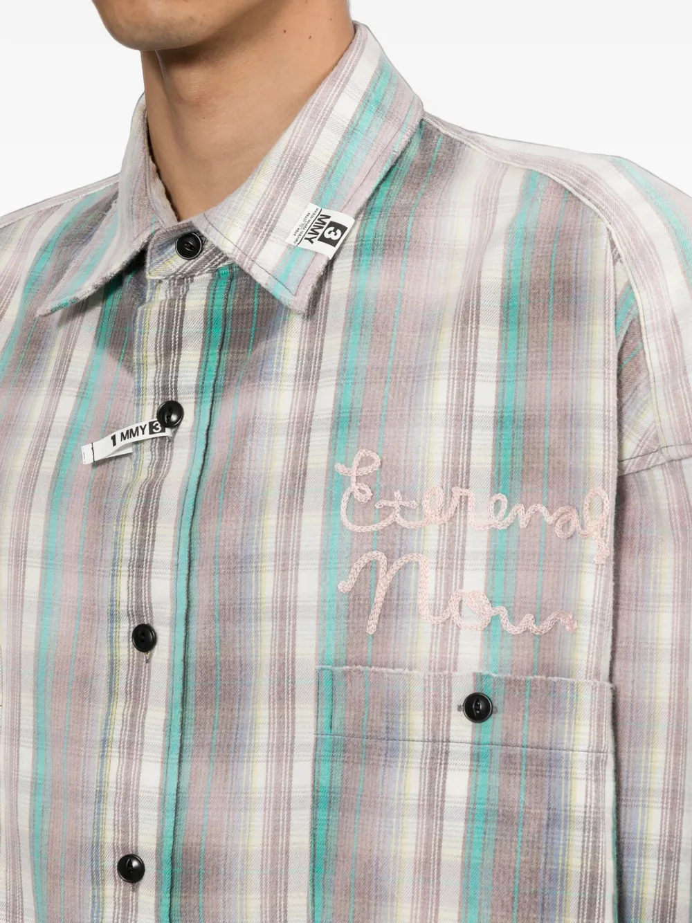 Maison MIHARA YASUHIRO check shirt Beige